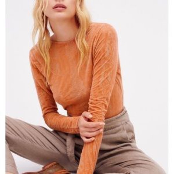 Free People Tops - Velvet Bodysuit by Free People